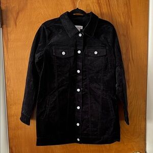 Black Corduroy Jacket with Buttons